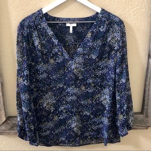 Joie Blue Floral Blouse Size:Large